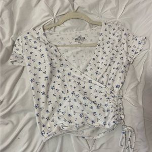 white floral crop top